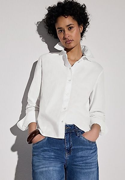 STREET ONE Hemdbluse mit gerundetem Saum und aus reiner Baumwolle günstig online kaufen