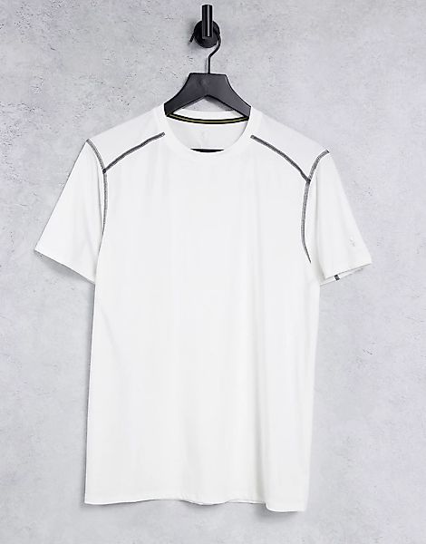 New Look – SPORT – Lauf-T-Shirt aus recyceltem Polyester in Weiß günstig online kaufen