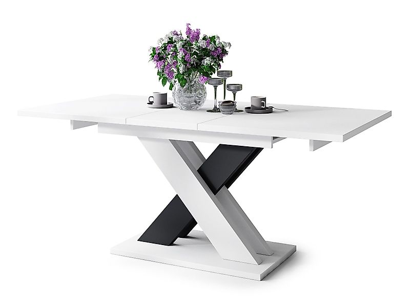 designimpex Esstisch Design Karo Tisch ausziehbar günstig online kaufen