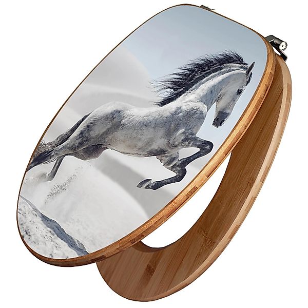 Banjado Design WC Sitz Bambus Toilettendeckel Toilettensitz Bambus Holz Klo günstig online kaufen