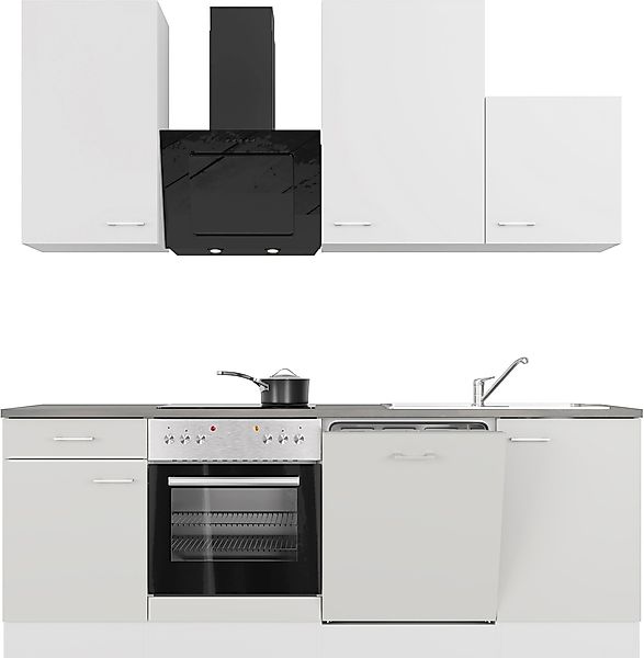 Flex-Well Küchenzeile "Lucca", mit E-Geräten, Breite 220 cm, in vielen Farb günstig online kaufen