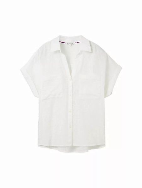 TOM TAILOR Blusenshirt structured blouse, Whisper White günstig online kaufen