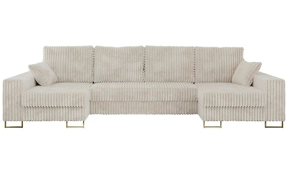 Wohnlandschaft mit Schlaffunktion Dorain ¦ beige ¦ Maße (cm): B: 312 H: 95 günstig online kaufen