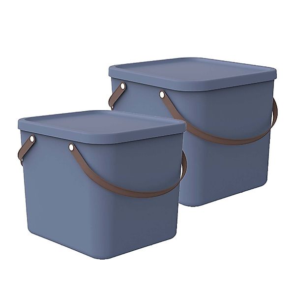 ROTHO Aufbewahrungsbox 2er-Set stapelbare Aufbewahrungskiste 40l günstig online kaufen