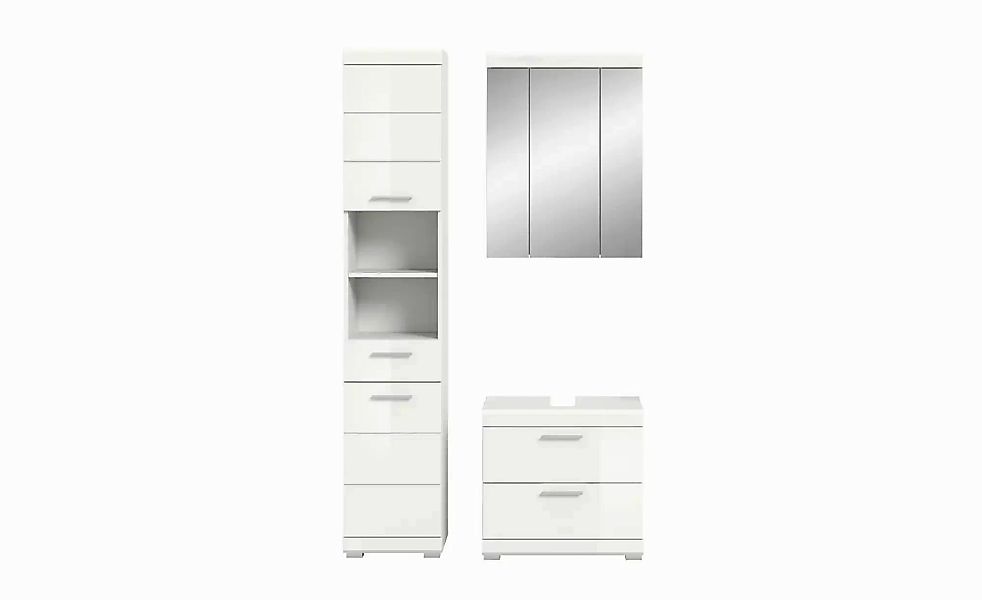 Badmöbel-Set SCHLOONSEE  3 teilig  bestehend aus: Hochschrank  Waschbeckenu günstig online kaufen