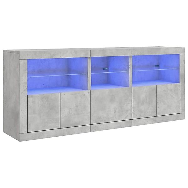 vidaXL Sideboard mit LED-Leuchten Betongrau 162x37x67 cm 3208998 günstig online kaufen