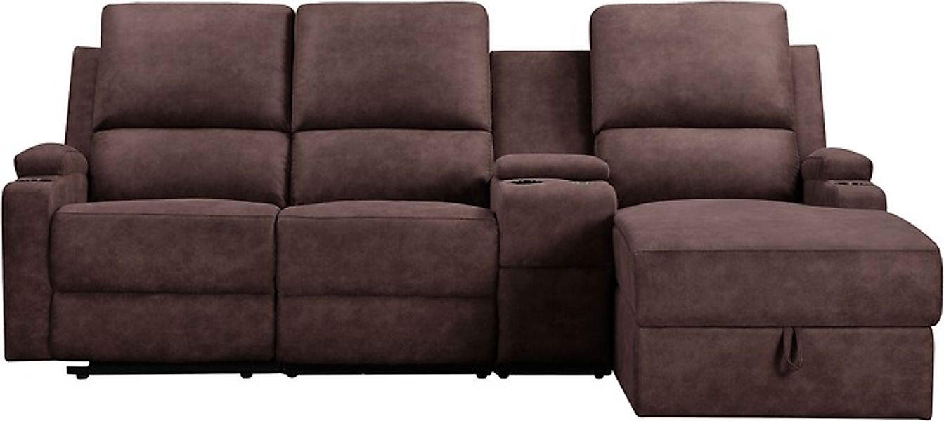 Home affaire Ecksofa »NAPORI Multimediasofa, 3er Kinosessel XXL, L-Form, 3 günstig online kaufen