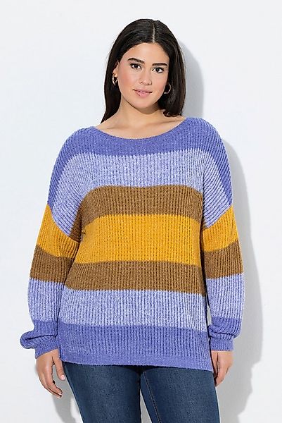Ulla Popken Strickpullover Pullover Farbverlauf Oversized Rundhals Langarm günstig online kaufen