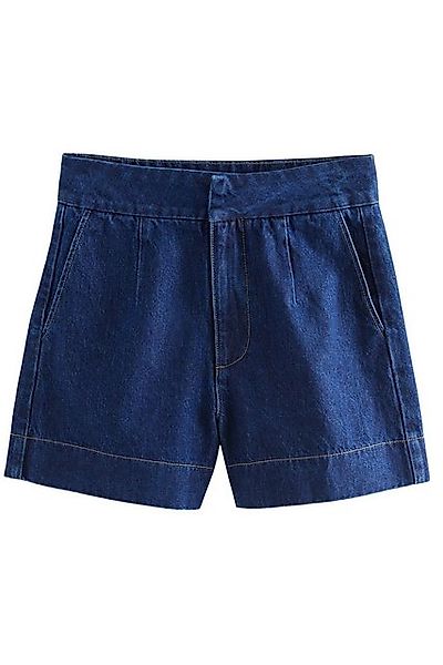Next Shorts Elegante Denim-Shorts mit Bundfalten aus Baumwolle (1-tlg) günstig online kaufen