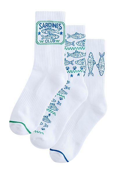 Next Kurzsocken Gerippte Sportsöckchen, Fußgewölbestütze, 3er-Pack günstig online kaufen
