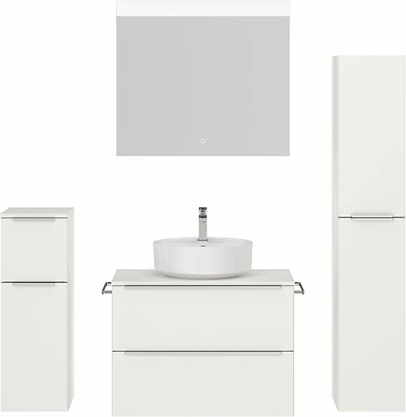 nobilia Badmöbel-Set "Alvene" vormontiert, mit Soft-Close, 4 Stk. tlg. günstig online kaufen