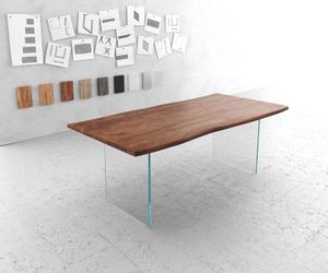 DELIFE Esstisch Edge, Akazie Braun 200x100 günstig online kaufen