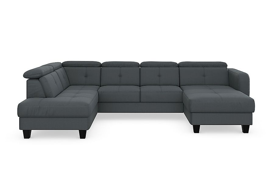 sit&more Wohnlandschaft »Belluci U-Form«, Kopfteilverstellung und Federkern günstig online kaufen