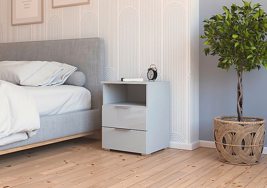 rauch Nachtkommode "Nachttisch Nachtschrank Nachtkonsole AGORDO mit Glasfro günstig online kaufen