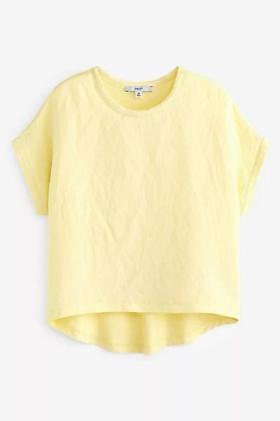 Next T-Shirt Kastiges Kurzarm-T-Shirt aus Cupro-Mischgewebe (1-tlg) günstig online kaufen