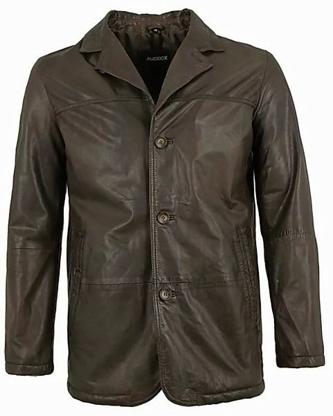 Maddox Lederjacke MADDOX - Herren Lederjacke Sakko Lammnappa dunkelbraun günstig online kaufen