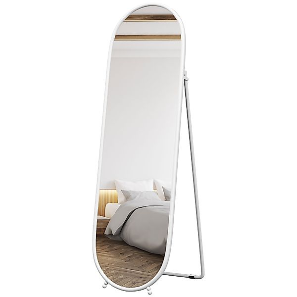 HOMCOM Ganzkörperspiegel, 160 x 40 cm Wandspiegel mit Ständer, Metallrahmen günstig online kaufen