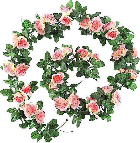 Kunstblumenstrauß osengirlanden künstliche Rosenranken,mit grünen Pflanzen, günstig online kaufen