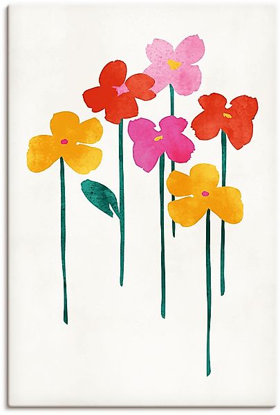 Artland Wandbild "Kleine glückliche Blumen", Blumenbilder, (1 St.), als Lei günstig online kaufen