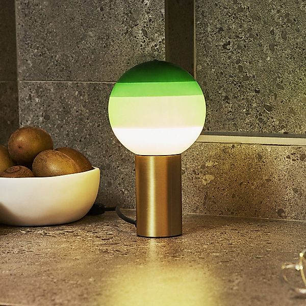 MARSET Tischlampe Dipping Light, Höhe 22 cm, grün/messing günstig online kaufen