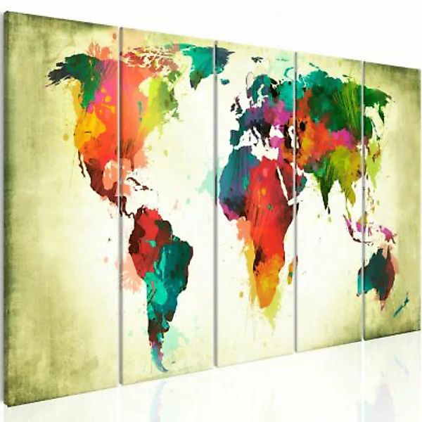 artgeist Wandbild Unusual World Map grün Gr. 200 x 80 günstig online kaufen