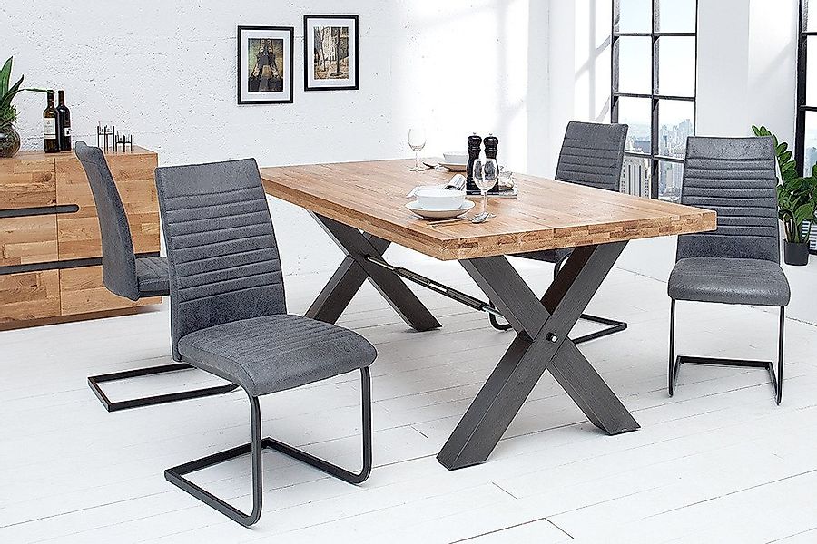 riess-ambiente Freischwinger APARTMENT grau / schwarz (1 St), Esszimmer · M günstig online kaufen