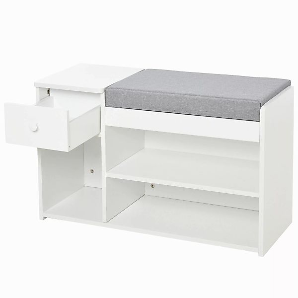 HOMCOM Schuhschrank Schuhschrank 2 Ebenen Aufbewahrung, Nische, Schublade, günstig online kaufen