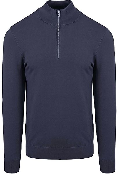Profuomo Half Zip Pullover Luxury Navy - Größe L günstig online kaufen