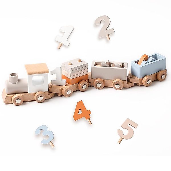 CLTYQ Zug-Set mit Sortierwürfeln,Lernspielzeug,Montessori Holzspielzeug Spi günstig online kaufen