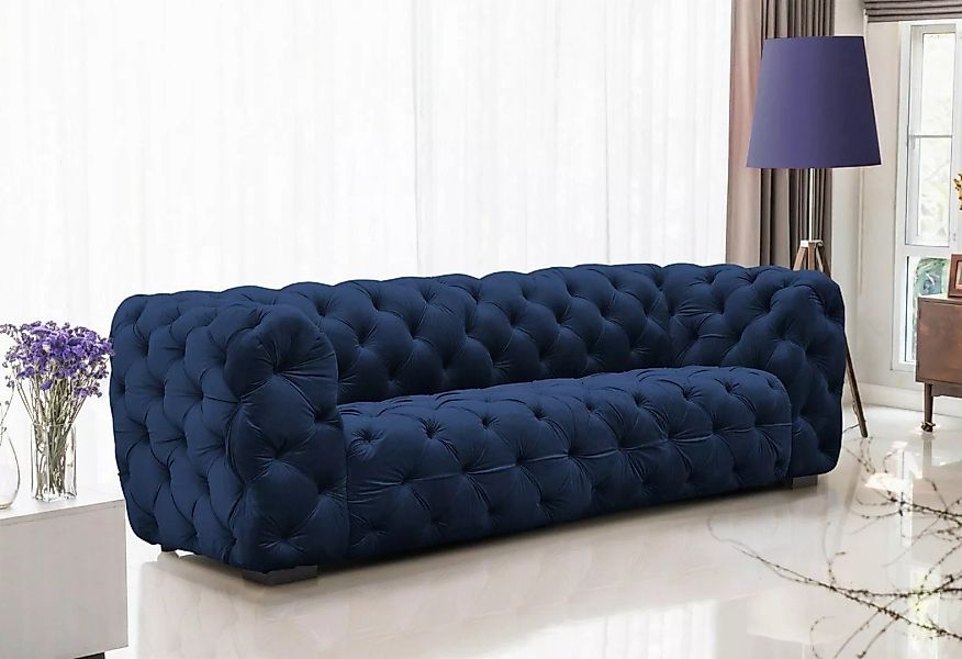 Fun Möbel Sofa Sofa Designer-Sofa NATALIE 3-Sitzer in Stoff Riviera, 1 Teil günstig online kaufen