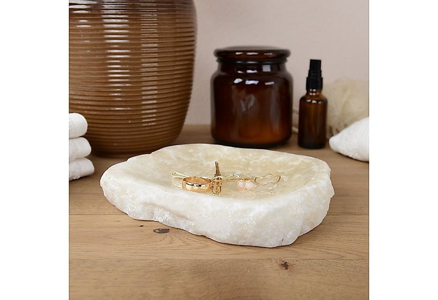 wohnfreuden Dekoschale Onyxmarmor Schale 23 cm creme eckig, 2402 günstig online kaufen