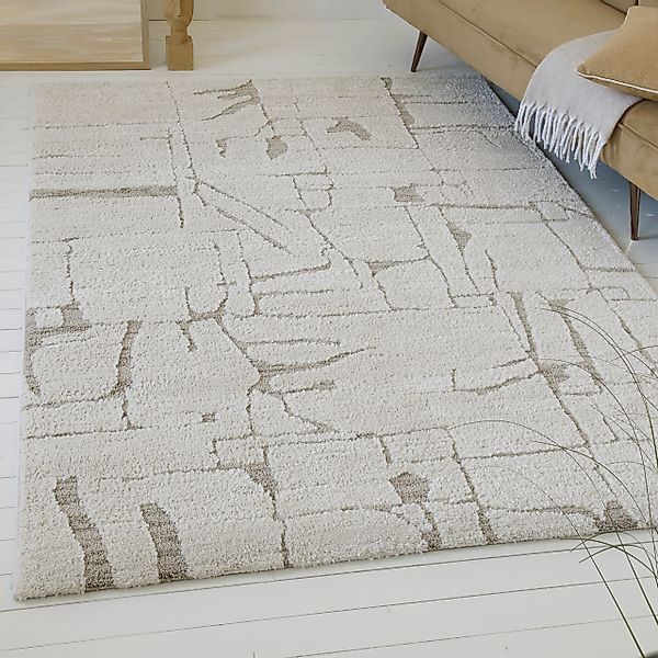 my home Teppich »Serin«, rechteckig, 18 mm Höhe, Kurzflor, Hoch Tief, moder günstig online kaufen
