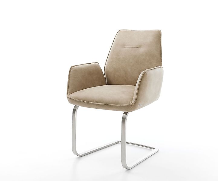 Freischwinger Zoa-Flex Mikrofaser Beige Vintage Freischwinger flach Edelsta günstig online kaufen