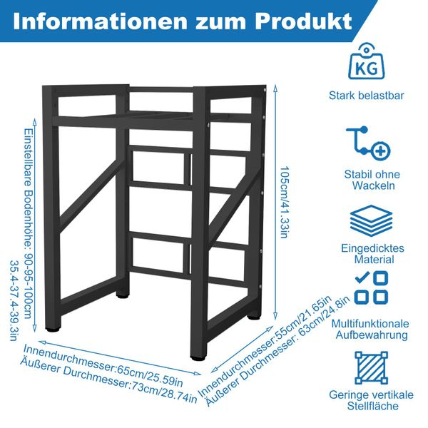 TWSOUL Waschmaschinenumbauschrank Waschmaschinenständer, Verstellbar, Doppe günstig online kaufen