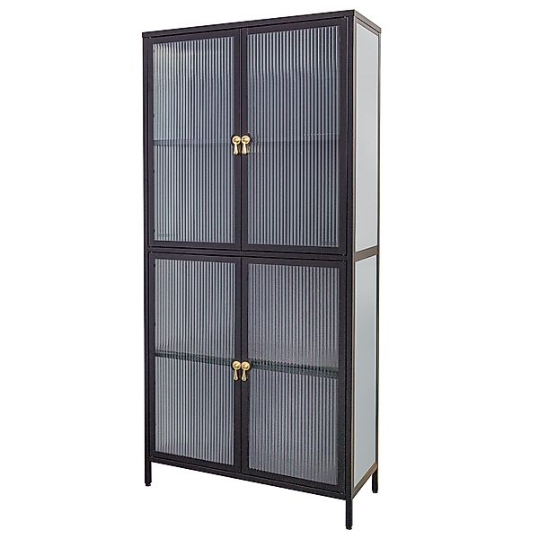 riess-ambiente Vitrine AMSTERDAM 180cm schwarz / günstig online kaufen