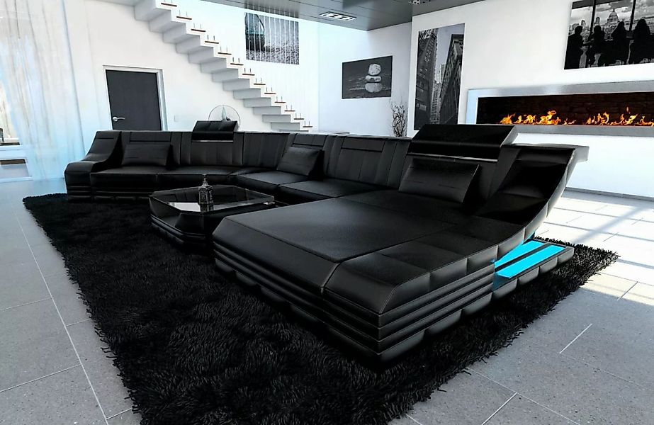 Sofa Dreams Wohnlandschaft Ledercouch Leder Sofa Turino CL Form Ledersofa, günstig online kaufen