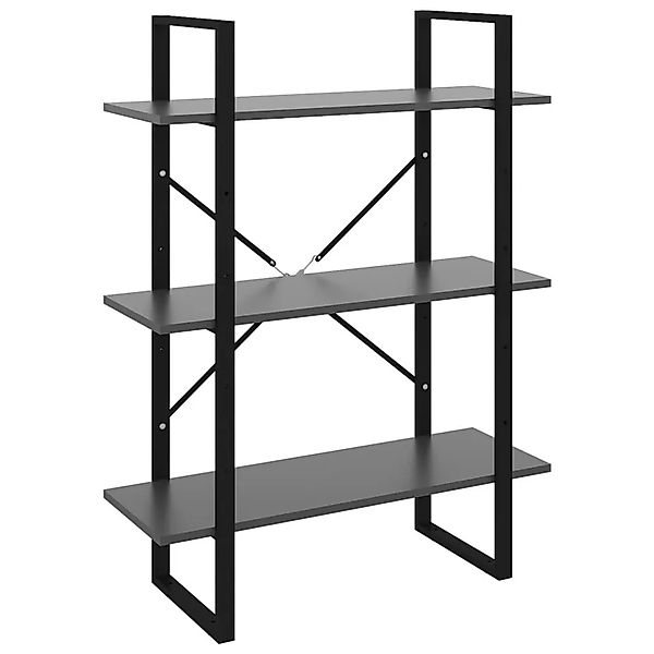 vidaXL Bücherregal Grau 80x30x105 cm Holzwerkstoff 806529 günstig online kaufen