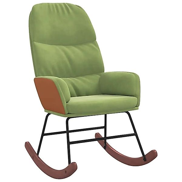vidaXL Schaukelstuhl Hellgrün Samt 4102624 günstig online kaufen