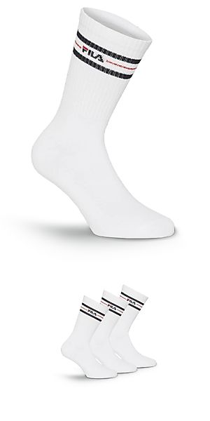 Fila Sportsocken "UNISEX LIFESTYLE PLAIN SOCKS", (3 Paar), mit Logo-Schrift günstig online kaufen