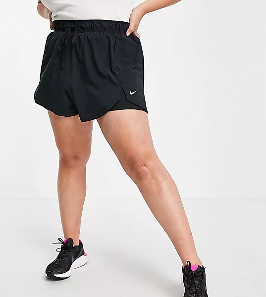 Nike Training – Plus Flex – 2-in-1-Shorts in Schwarz günstig online kaufen