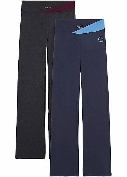 bonprix Sporthose "Baumwoll-Sporthose, Bootcut (2er Pack)" Baumwoll-Sportho günstig online kaufen