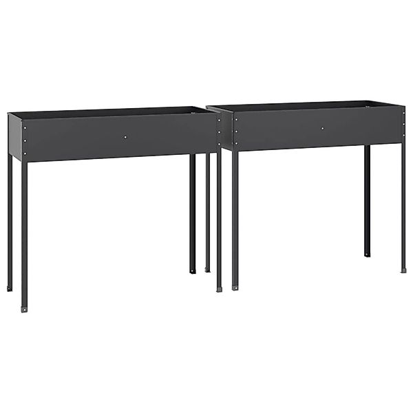 vidaXL Pflanzkübel 2 Stk Anthrazit Verzinkter Stahl 3154237 günstig online kaufen