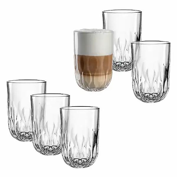 LEONARDO Latte-Macchiato-Glas »GOCCE, 380 ml, 6er-Set«, (Set, 6 tlg.), 3. V günstig online kaufen
