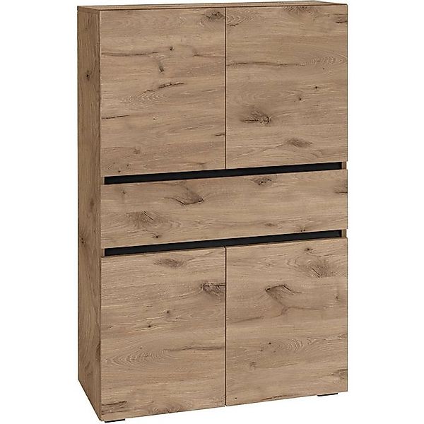 Home affaire Midischrank "Wisla", mit 4 Türen & 1 Schublade, Breite 76 cm, günstig online kaufen