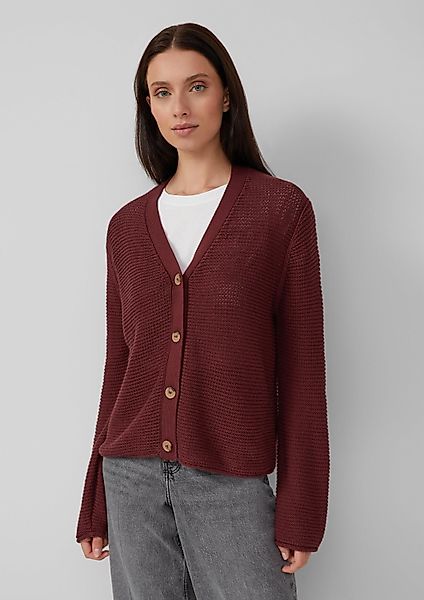 s.Oliver Cardigan Strickjacke Grobstrickjacke mit Rollsaum günstig online kaufen