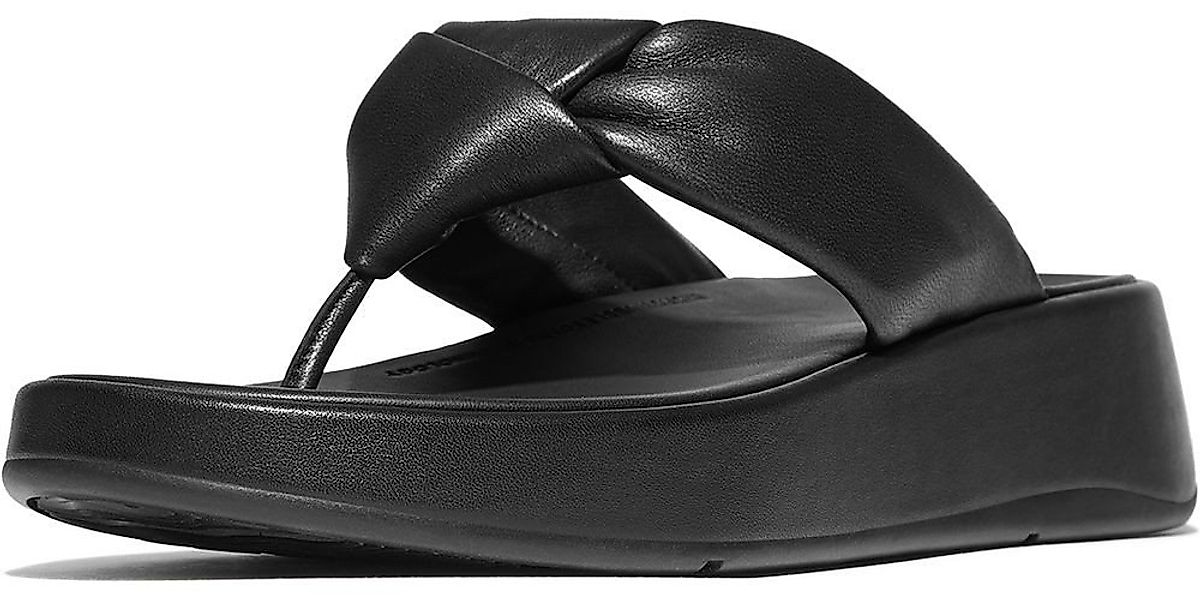 Fitflop F-Mode Knot Soft-Leather Flatform Toe-Post Sandals Sandale günstig online kaufen