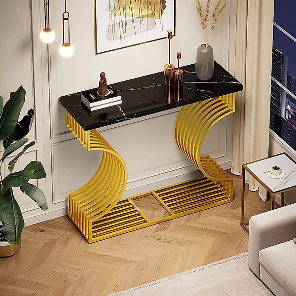 PXloue Konsolentisch Moderne Konsole mit goldener günstig online kaufen