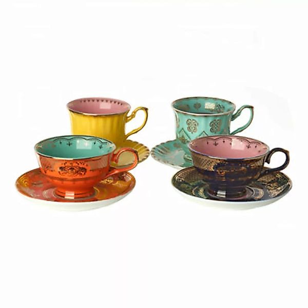 Teetasse Grandpa keramik bunt / 4er Set - Mit Untertassen - Pols Potten - B günstig online kaufen