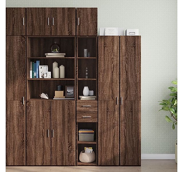 vidaXL Schrankmodule Hochschrank Schmal Eichen-Optik 30x42,5x225 cm Holzwer günstig online kaufen