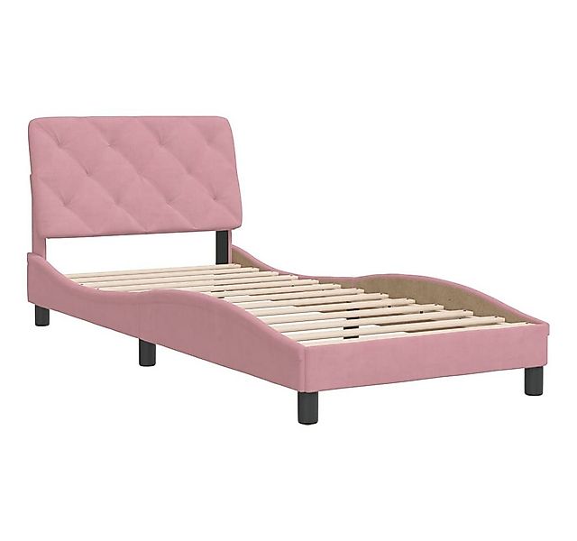 vidaXL Bett Bettgestell ohne Matratze Rosa 80x200 cm Samt günstig online kaufen